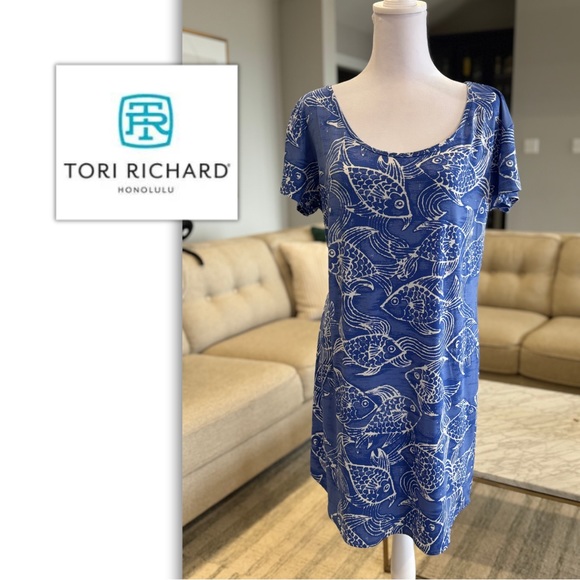 Dresses & Skirts - Tori Richard Honolulu Blue Resort Casual Dress Large